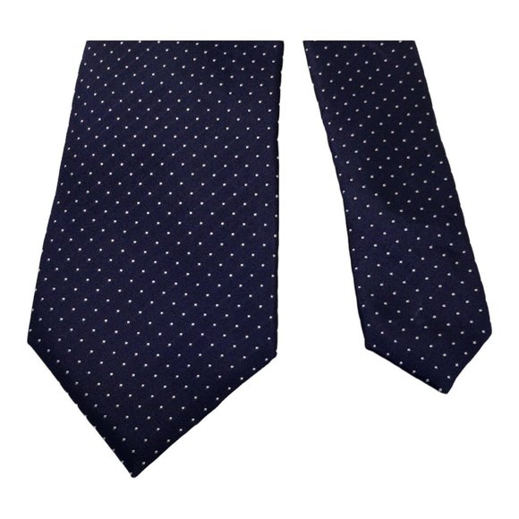 CHARLES TYRWHITT Blue Polka Dot Silk Tie 58"/3".1/2 EX COND - Picture 4 of 6